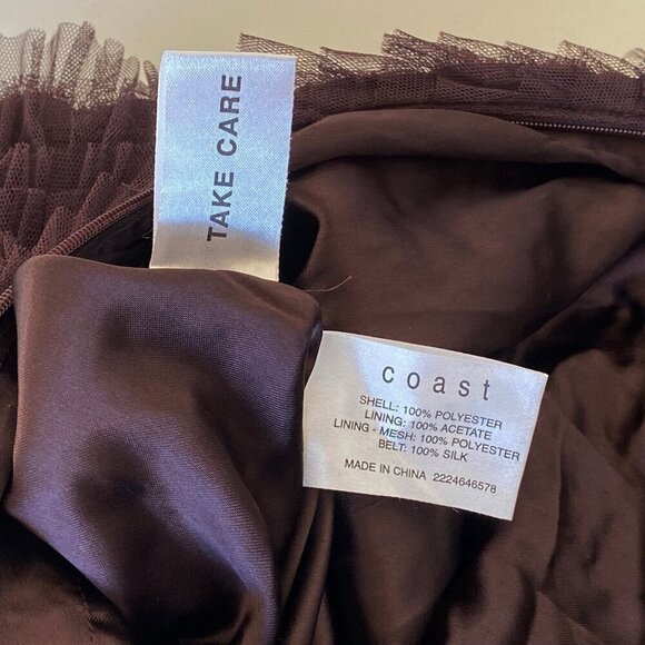 NWT Coast Strapless Tulle Gown Sweetheart Neckline Size 8 - Picture 9 of 15